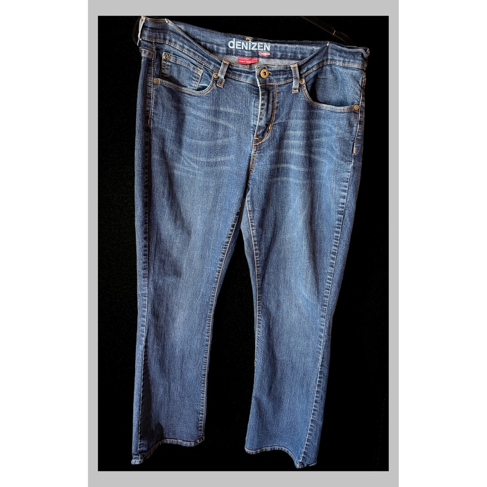 Denizen from Levi's Curvy Bootcut Jeans Medium Wash Blue Denim Women's 16 Medium